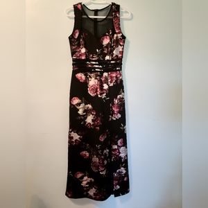 Enfocus Studio Women Floral Metallic Cocktail Mermaid Dress - Size 6